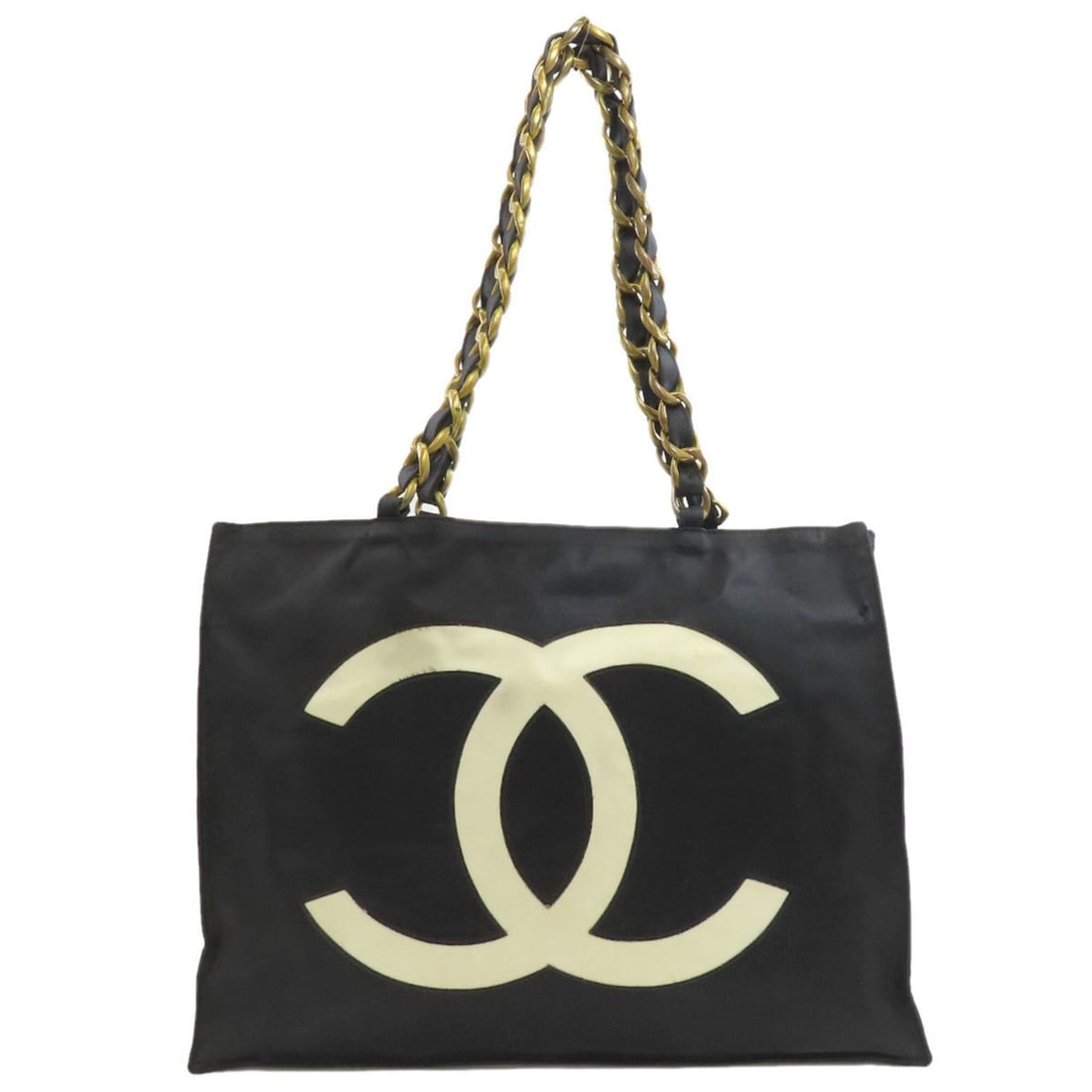 Chanel Coco Mark Gold Hardware Tote Bag Nylon Women's CHANEL: --- Catalog ---Category: SizeSize (HxWxD): 31cm x 41cm x 10.5cm / 12.2'' x 16.14'' x 4.13''Handle Length: 62.5cm / 24.6''Category: DesignType: Tote bagColor: BlackGender: WomenMaterial: Nylon Category