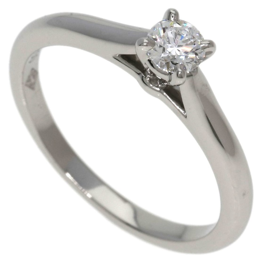 Cartier Solitaire Diamond Ring #49, Platinum PT950, Women's. (1 of 13)