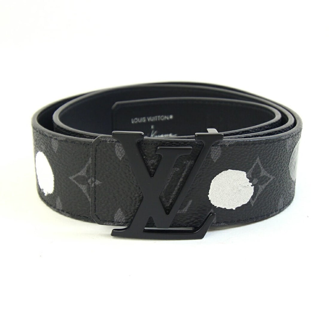 Louis Vuitton Monogram Eclipse Belt with LV and Yayoi Kusama Santur Initials, M0654T, 95cm,: --- Catalog ---Category: SizeLength: 90cm - 100cm / 35.43'' - 39.36''Category: DesignType: Standard beltGender: Women,MenMaterial (Strap): Monogram Eclipse Category: GeneralMPN: M0654TBrand: Louis Vui