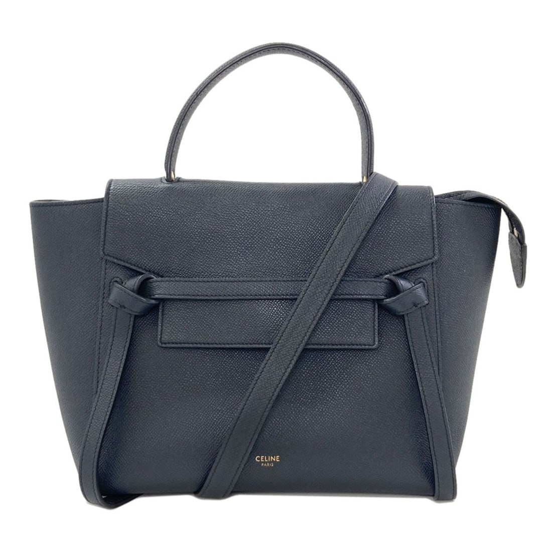 Celine Belt Bag 2-Way Handbag Calfskin Women's CELINE: --- Catalog ---Category: SizeSize (HxWxD): 21cm x 33cm x 13cm / 8.26'' x 12.99'' x 5.11''Strap Length: 112cm / 44.09''Handle Length: 26cm / 10.23''Category: DesignType: HandbagColor: NavyGender: Women