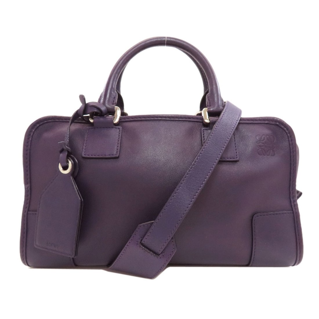 Loewe Amazona 2-Way Handbag, Calfskin, Women's: --- Catalog ---Category: SizeSize (HxWxD): 17cm x 28.5cm x 12cm / 6.69'' x 11.22'' x 4.72''Strap Length: 114cm - 132cm / 44.88'' - 51.96''Handle Length: 24cm / 9.44''Category: DesignType: HandbagColor