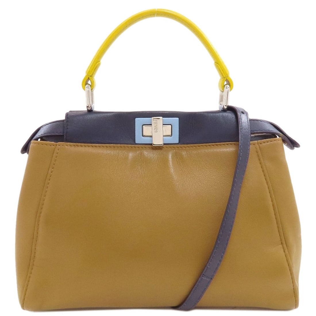 Fendi Peekaboo Mini 2-Way Handbag, Calfskin, Women's FENDI: --- Catalog ---Category: SizeSize (HxWxD): 17.5cm x 21cm x 10cm / 6.88'' x 8.26'' x 3.93''Strap Length: 81cm - 113.5cm / 31.88'' - 44.68''Handle Length: 18cm / 7.08''Category: DesignType: HandbagColor