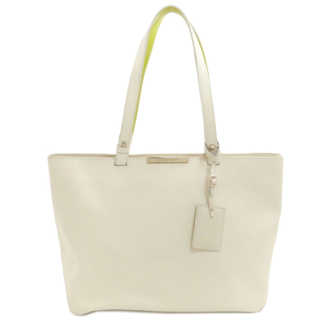 Longchamp Logo Tote Bag Leather Women's: --- Catalog ---Category: SizeSize (HxWxD): 27cm x 41cm x 14.5cm / 10.62'' x 16.14'' x 5.7''Handle Length: 54cm / 21.25''Category: DesignType: Tote bagColor: IvoryGender: WomenClosure: ZipperMaterial: 
