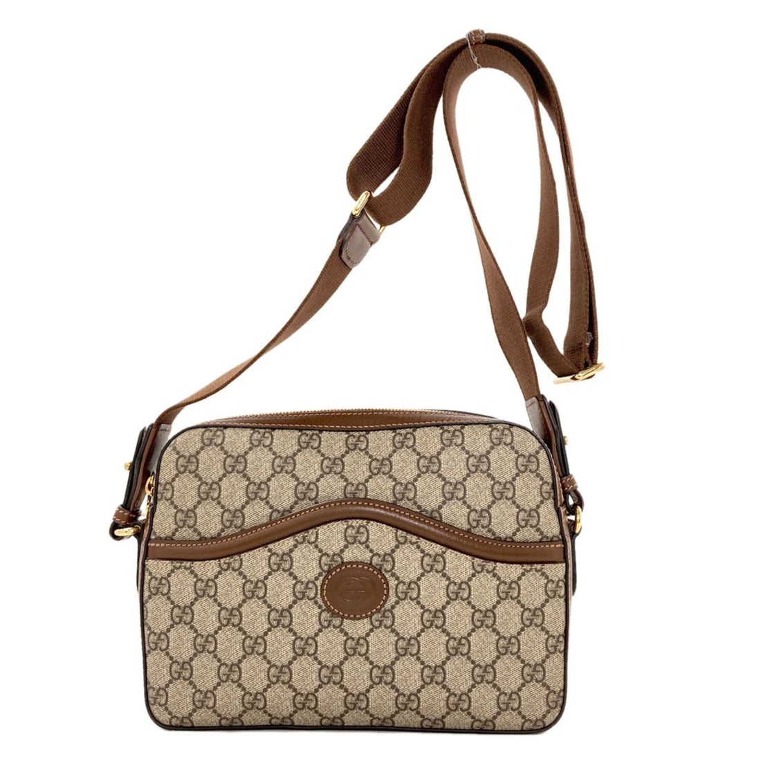 Gucci 675891 Interlocking G Logo GG Supreme Shoulder Bag PVC Women's GUCCI: --- Catalog ---Category: SizeSize (HxWxD): 18.5cm x 24cm x 6cm / 7.28'' x 9.44'' x 2.36''Strap Length: 98cm - 153cm / 38.58'' - 60.23''Category: DesignType: Shoulder bagColor: BrownGender: WomenClosur