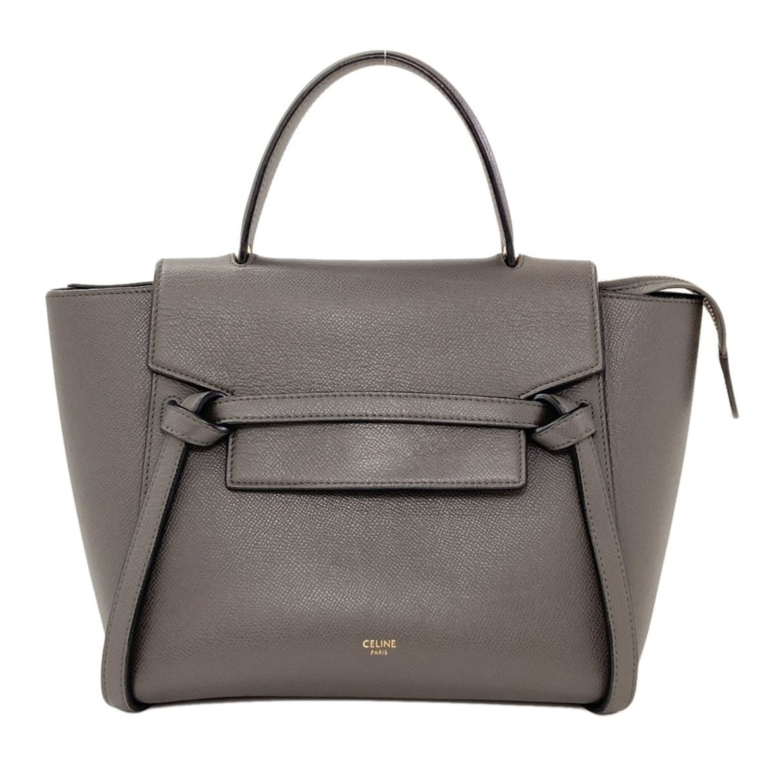 Celine Belt Bag Micro Handbag Calfskin Women's CELINE: --- Catalog ---Category: SizeSize (HxWxD): 19.5cm x 32cm x 13cm / 7.67'' x 12.59'' x 5.11''Handle Length: 23cm / 9.05''Category: DesignType: HandbagColor: GrayGender: WomenMaterial: Leather Leather/Fu