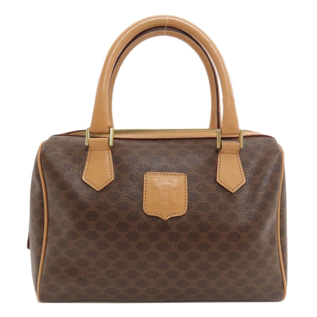 Celine Macadam Pattern Handbag, PVC, Women's CELINE: --- Catalog ---Category: SizeSize (HxWxD): 20cm x 26cm x 12cm / 7.87'' x 10.23'' x 4.72''Handle Length: 27cm / 10.62''Category: DesignType: HandbagColor: BrownGender: WomenClosure: ZipperMaterial: PVC
