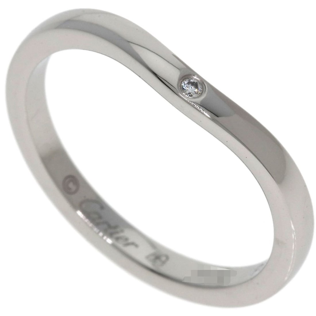 Cartier Ballerina Wedding Diamond Ring #49, Platinum PT950, Women's.