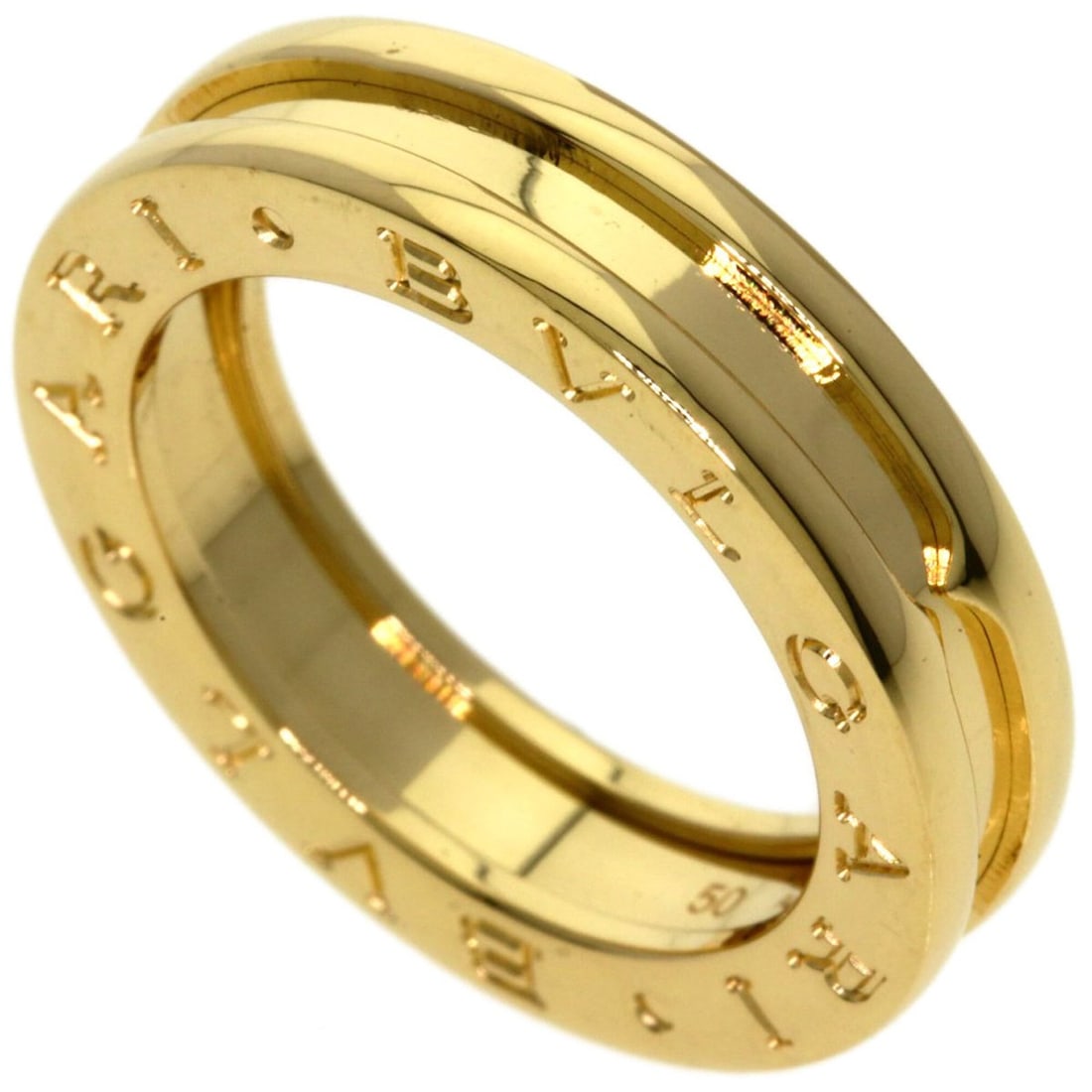 BVLGARI B-zero1 1-band #50 Ring, 18K Yellow Gold, Women's.