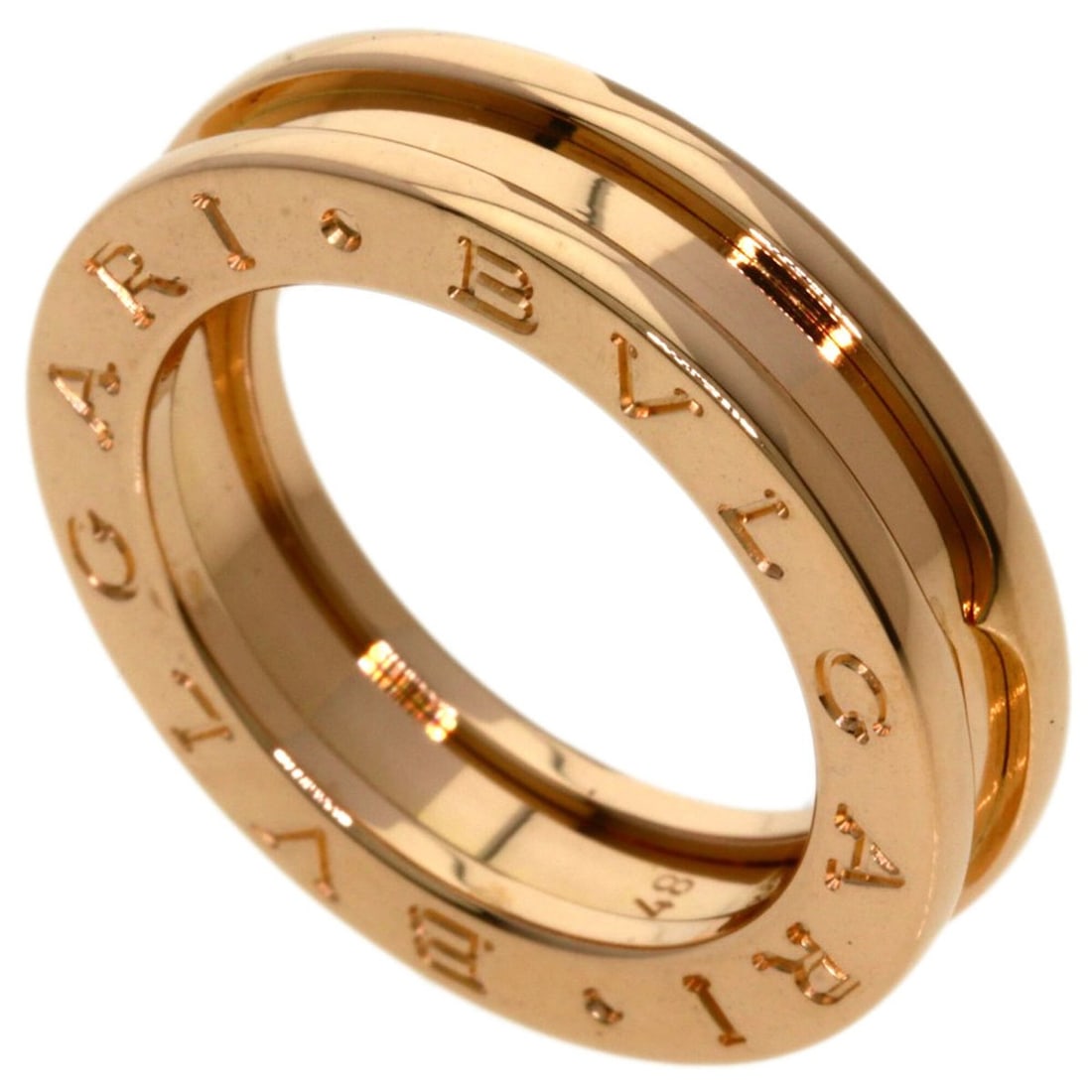 BVLGARI B-zero1 1-band ring, size 48, 18K pink gold, women's.