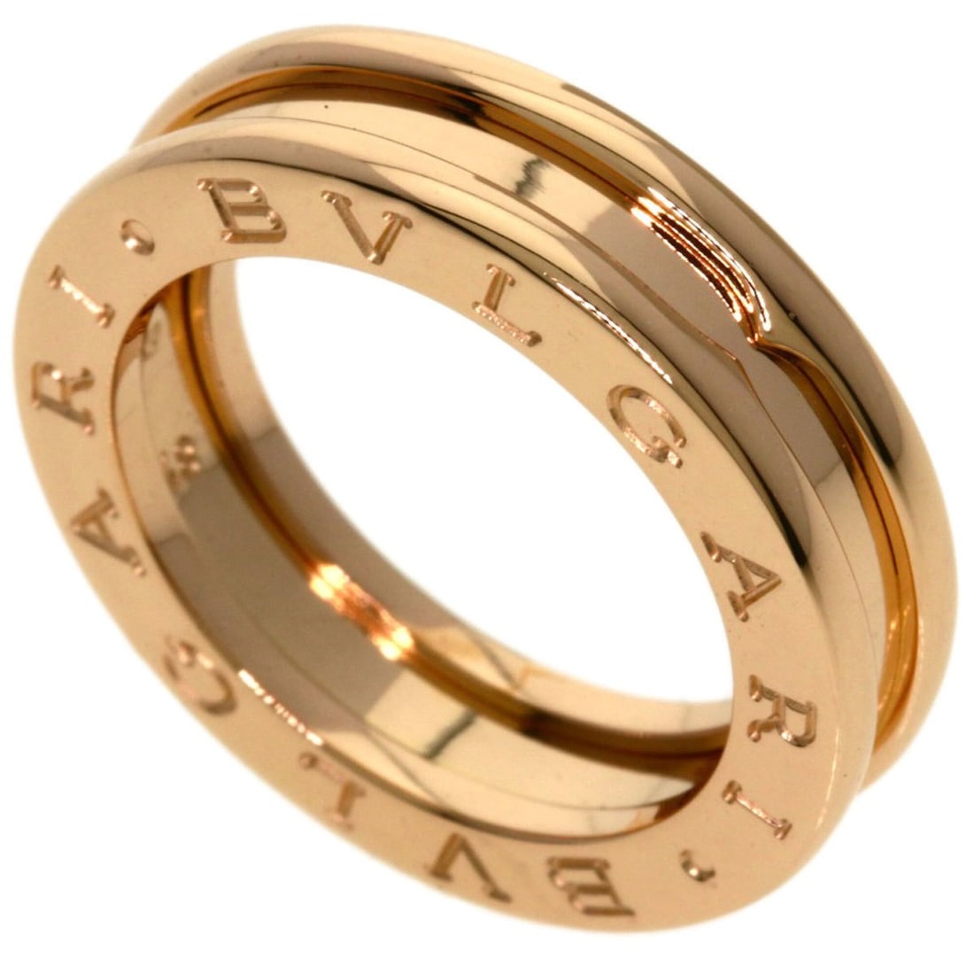 BVLGARI B-zero1 1-band ring, size 48, 18K pink gold, women's.