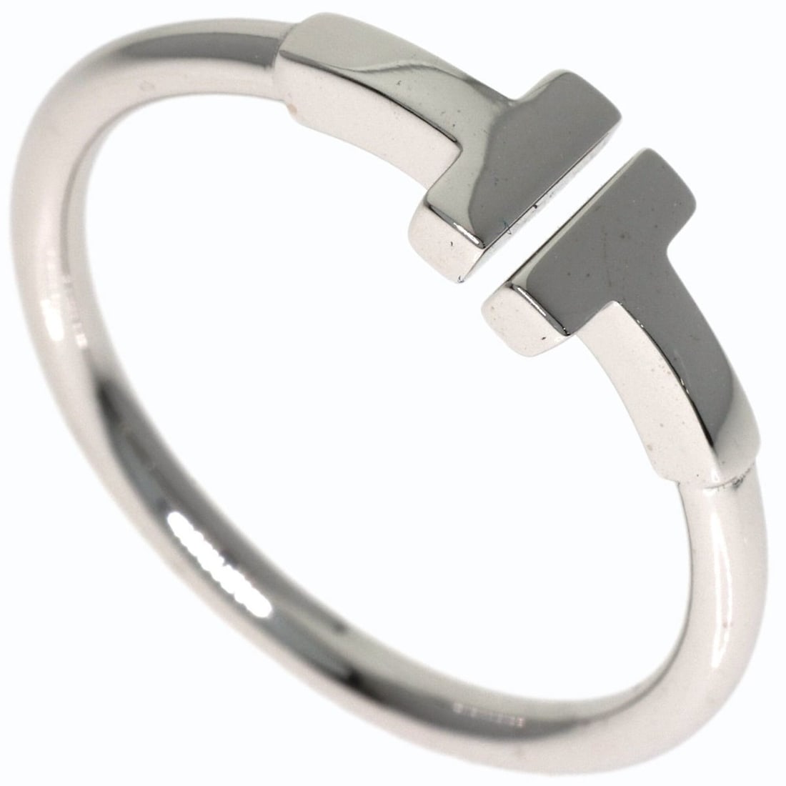 Tiffany & Co. T Wire Ring, 18K White Gold, Women's.