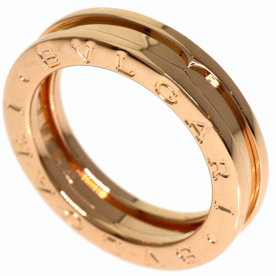 BVLGARI B-zero1 1-band #49 Ring, 18K Pink Gold, Women's.