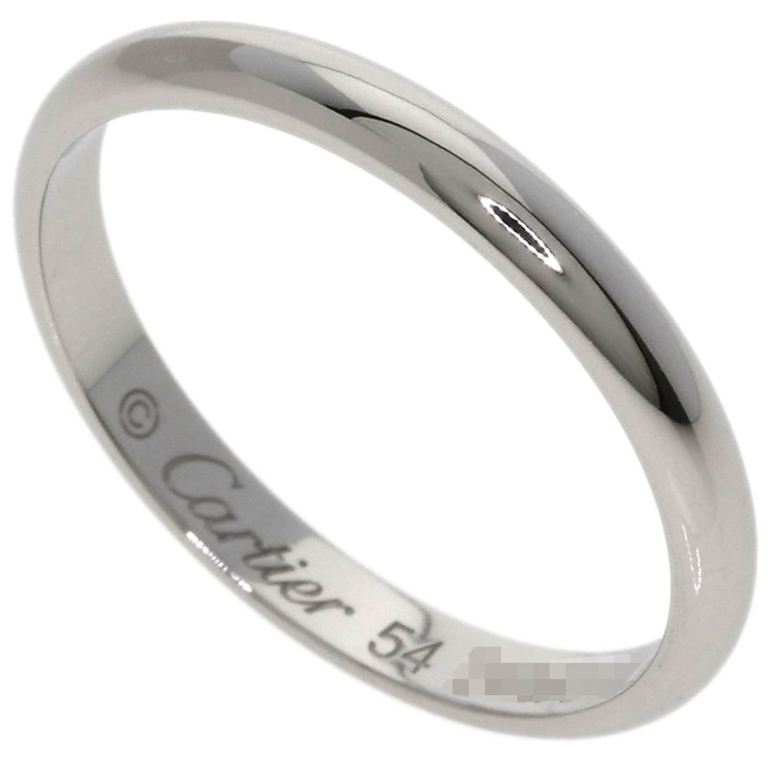 Cartier Wedding Ring #54, Platinum PT950, Women's, CARTIER
