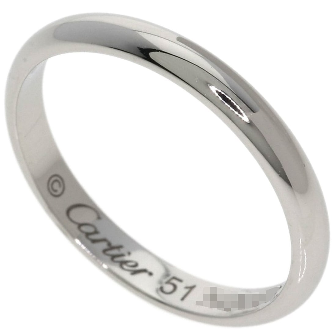 Cartier Wedding Ring #51, Platinum PT950, Women's, CARTIER: --- Catalog ---Category: SizeWeight: 2.8g / 0.09oz.JP Size: 2.3US Size: 6Category: DesignType: Band ringGender: WomenMaterial: Platinum 950Category: GeneralBrand: Cartier--- Item List ---Section: Cond