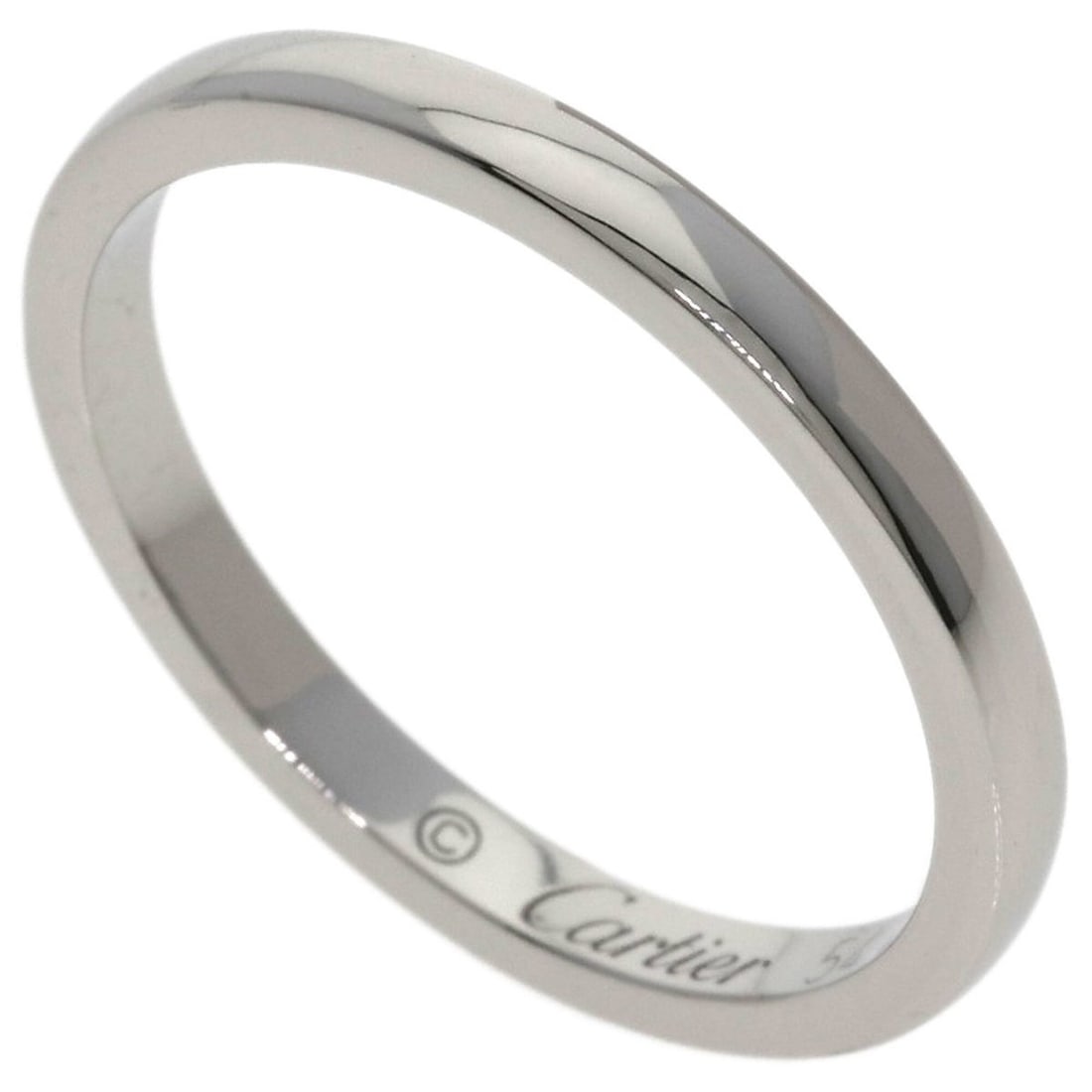 Cartier Wedding Ring #54, Platinum PT950, Women's, CARTIER