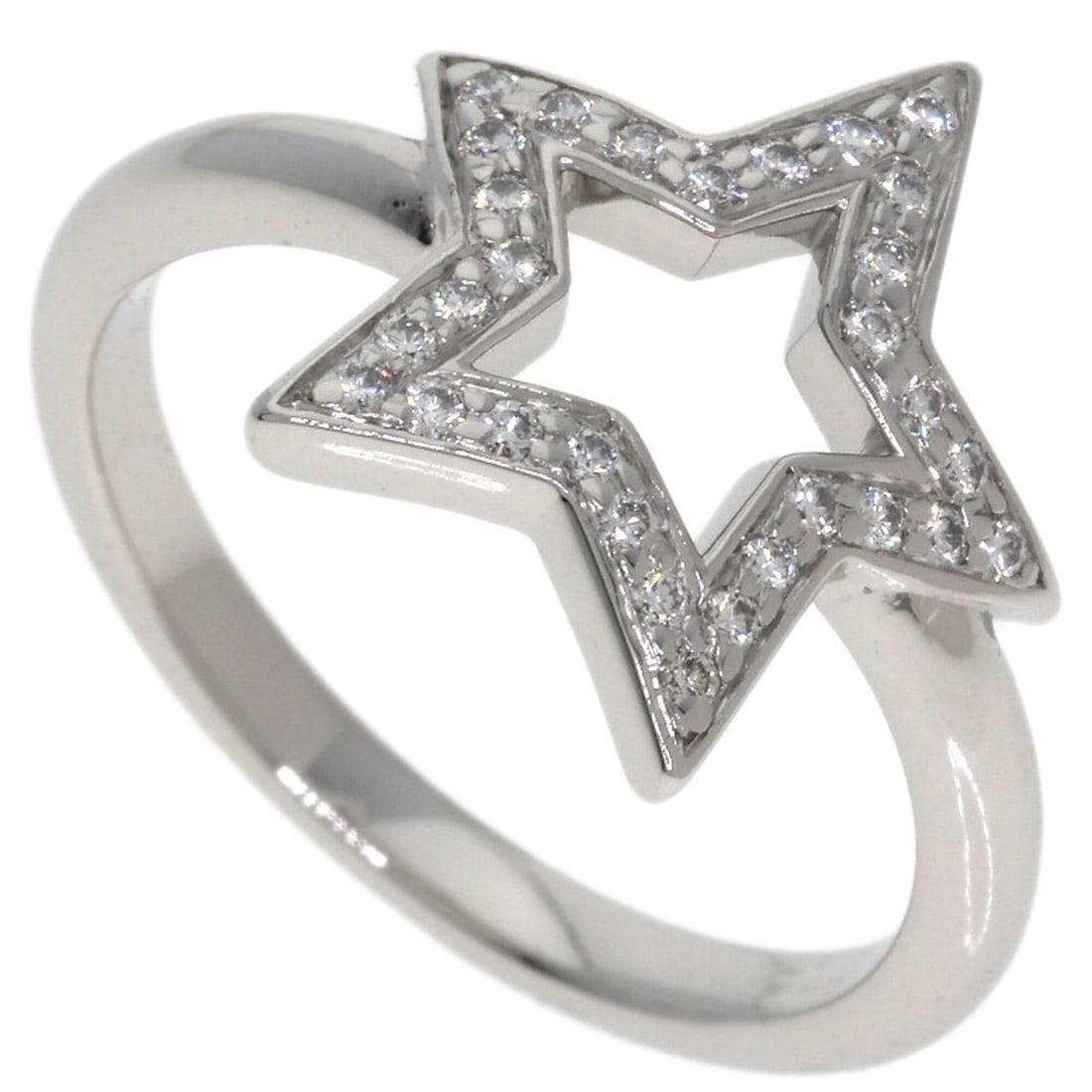 Tiffany & Co. Star Diamond Ring, Platinum PT950, Women's Ring.: --- Catalog ---Category: SizeWidth: 1.7mm / 0.07''Weight: 3.4g / 0.11oz.JP Size: 4US Size: 3Category: DesignType: Band ringStone: DiamondGender: WomenMaterial: Platinum 950Category: GeneralBrand: Tiff