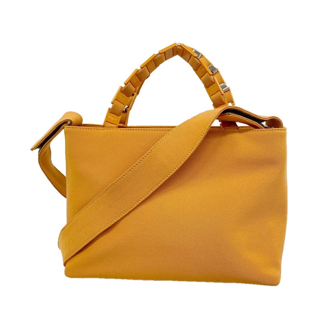 Salvatore Ferragamo Vara Nylon Handbag, Orange, 2-way Bag for Women: --- Catalog ---Category: SizeSize (HxWxD): 17cm x 24cm x 10cm / 6.69'' x 9.44'' x 3.93''Category: DesignType: HandbagColor: OrangeGender: WomenMaterial: Nylon Hardware Color: SilverCategory: GeneralBr