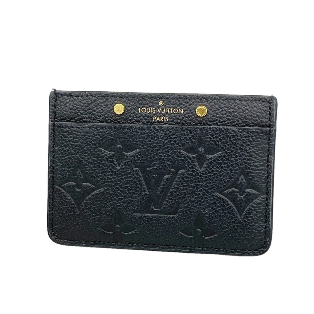 Louis Vuitton Monogram Empreinte Portecarte Simple Business Card Holder/Card Case M69171 Noir: --- Catalog ---Category: DesignType: Card caseColor: NoirGender: WomenCategory: GeneralMPN: M69171Brand: Louis VuittonCategory: Physical PropertiesSize (HxWxD): 7.5cm x 11cm x 5mm / 2.95'' x 4.33'' x 