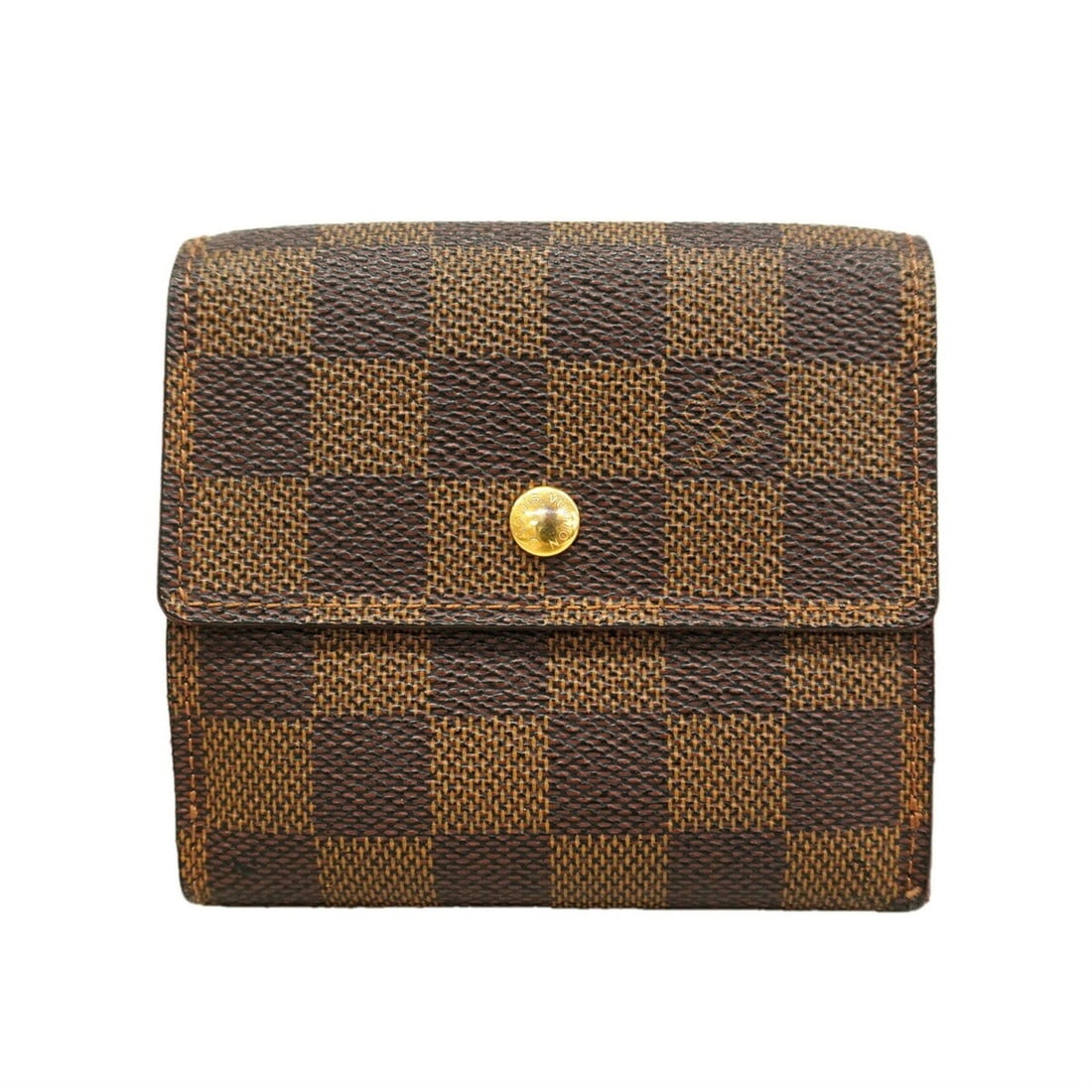 Louis Vuitton Damier Portemonnaie Tri-fold Wallet, N61652, Ebene, Ladies'.