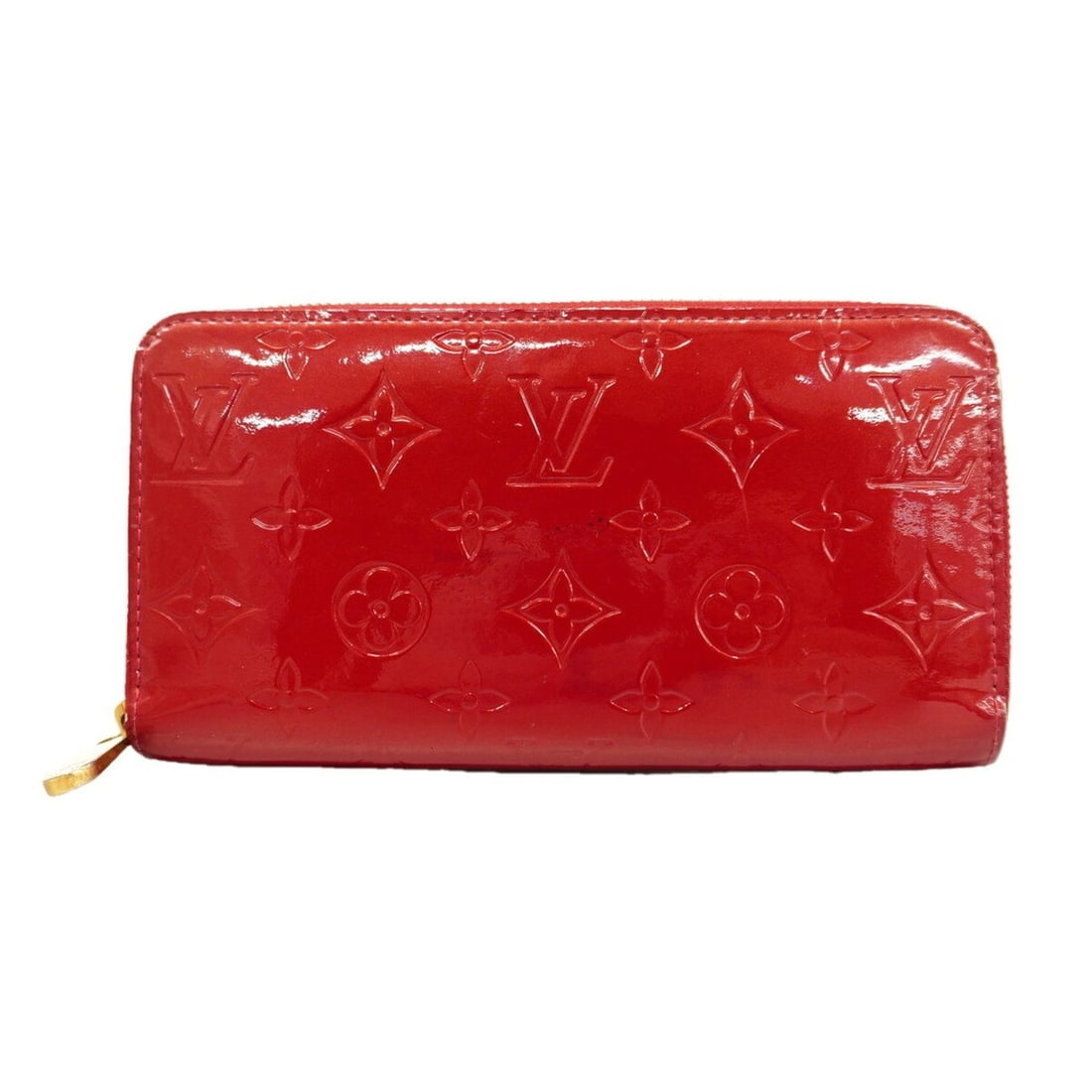 Louis Vuitton Vernis Zippy Wallet M91981 Pomme d'Amour Women's Long