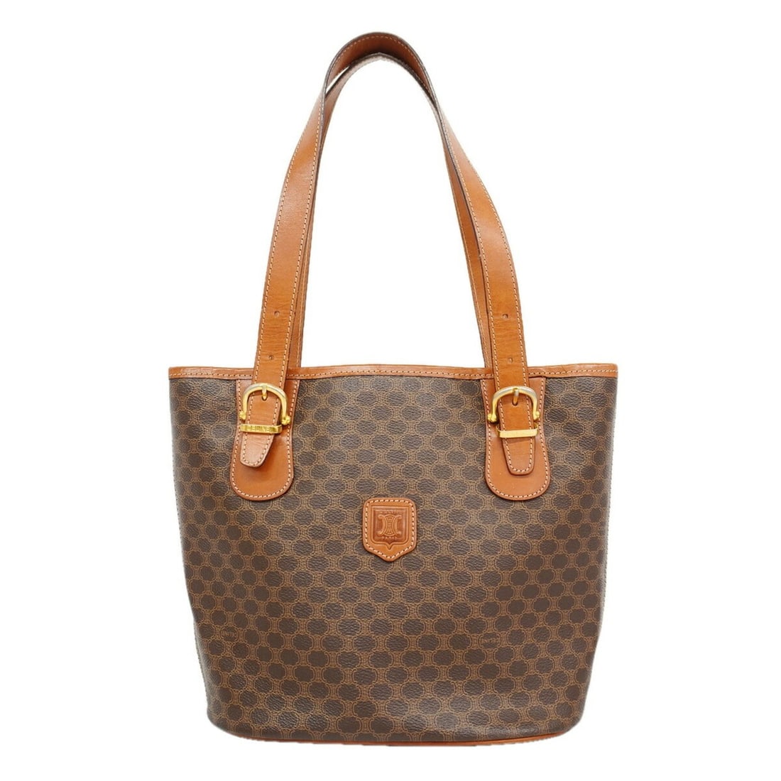 Celine Macadam Tote Bag, Brown, Women's: --- Catalog ---Category: SizeSize (HxWxD): 24cm x 25cm x 14cm / 9.44'' x 9.84'' x 5.51''Category: DesignType: Tote bagColor: BrownGender: WomenMaterial: PVC Hardware Color: GoldCategory: GeneralBrand: