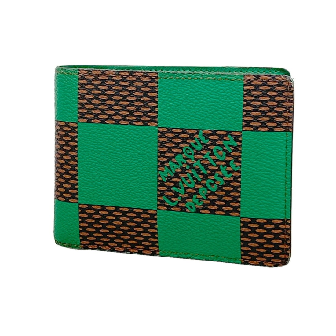 Louis Vuitton Damier Pop Portefeuille Multiple Wallet N40542 Green Men's