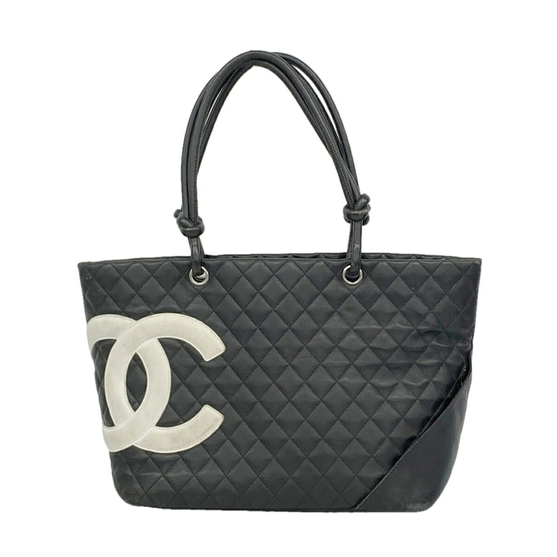 Chanel Cambon Lambskin Tote Bag, Black, Women's, P3422948: --- Catalog ---Category: SizeSize (HxWxD): 24.5cm x 29cm x 14.5cm / 9.64'' x 11.41'' x 5.7''Category: DesignType: Tote bagColor: BlackGender: WomenMaterial: Leather Hardware Color: SilverLeather/Fur T