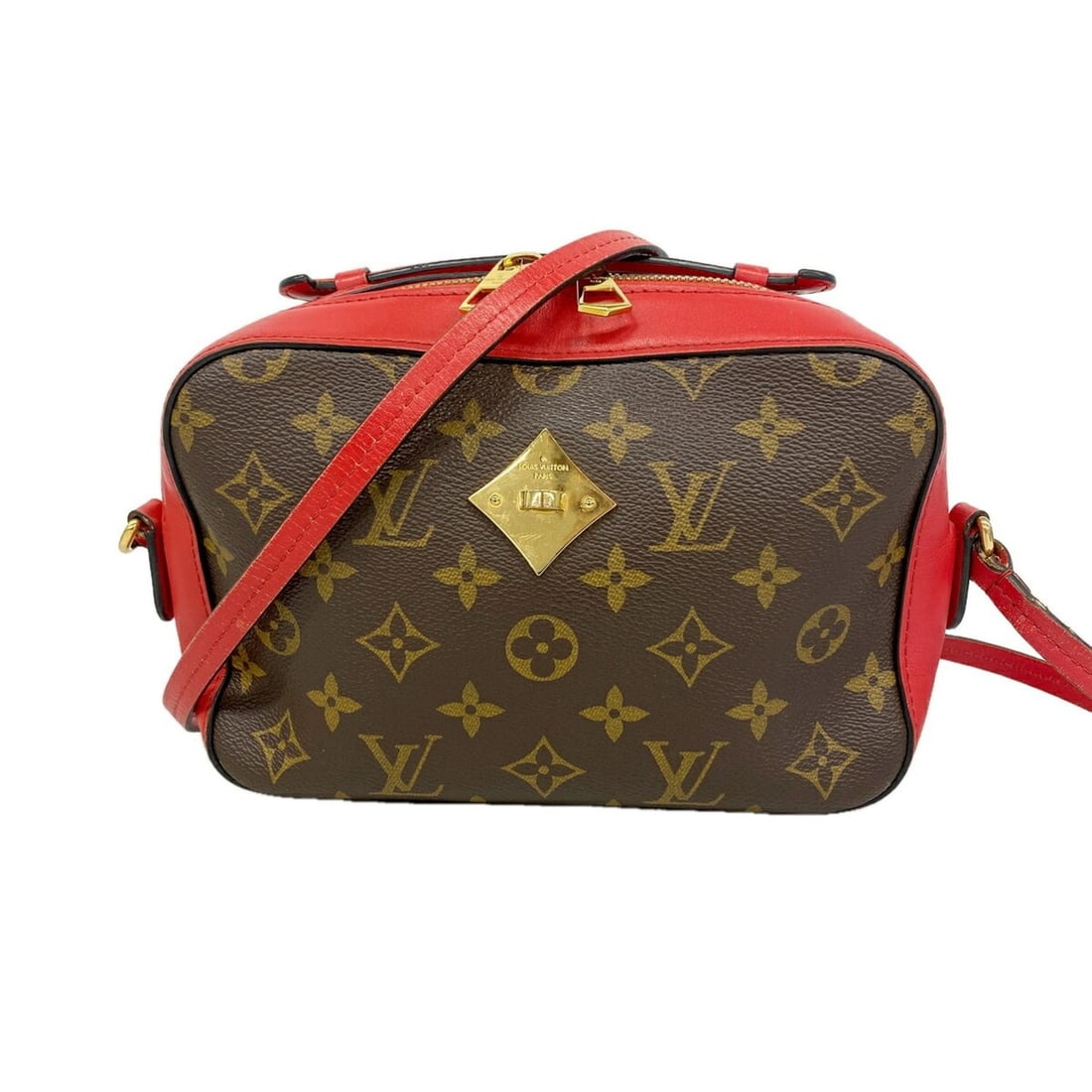 Louis Vuitton Monogram Saint-Onge Handbag M43556 Coquelicot 2-way bag for women P3421716: --- Catalog ---Category: SizeSize (HxWxD): 14.5cm x 21.5cm x 7cm / 5.7'' x 8.46'' x 2.75''Category: DesignType: HandbagColor: CoquelicotsGender: WomenCategory: GeneralMPN: M43556Brand: Louis Vuitton--
