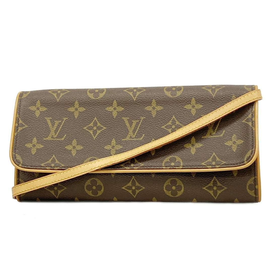 Louis Vuitton Monogram Pochette Twin GM Shoulder Bag M51852 Brown Women's P3410624 (1 of 14)