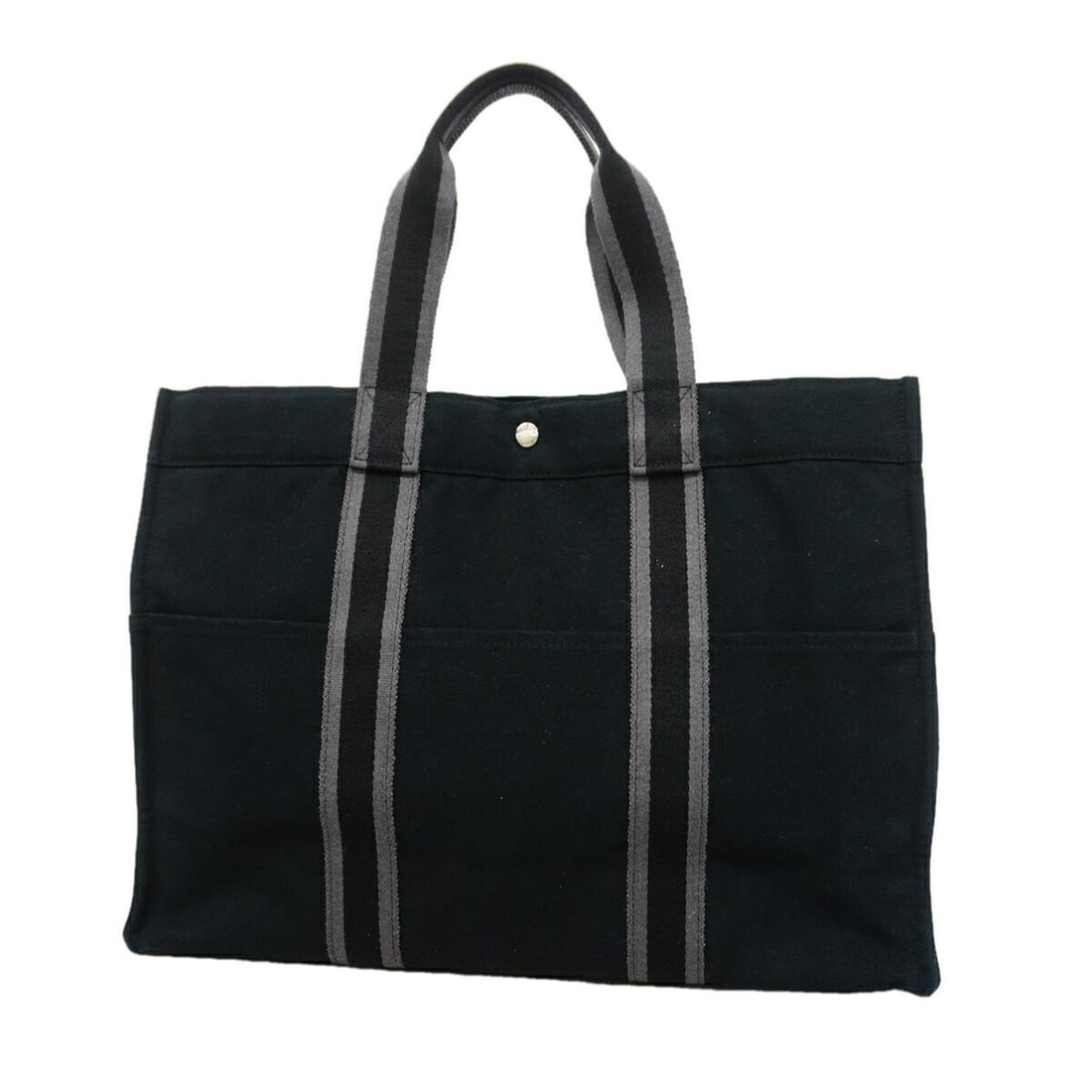 Hermes Fourre-Tout MM Canvas Tote Bag, Black, Men's & Women's: --- Catalog ---Category: SizeSize (HxWxD): 34cm x 46cm x 15cm / 13.38'' x 18.11'' x 5.9''Category: DesignType: Tote bagColor: BlackGender: Men,WomenMaterial: Canvas Hardware Color: SilverCategory: Gen