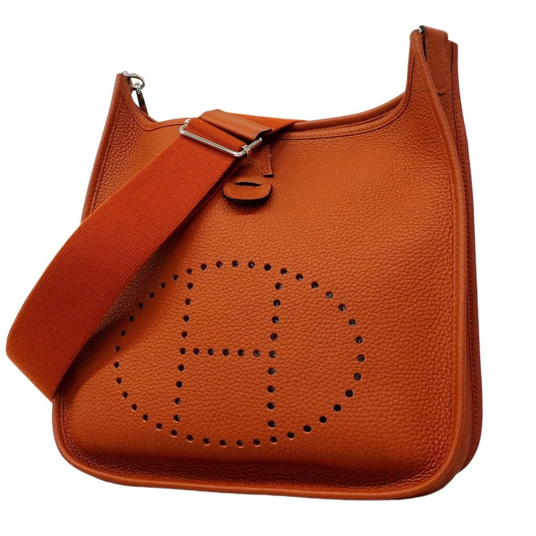 Hermes Evelyne 3PM Shoulder Bag, Taurillon Clemence Leather, Cuivre Stamp, B Women's