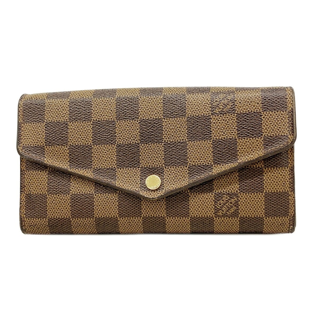 Louis Vuitton Damier Portefeuille Sarah Long Wallet N63209 Ebene Women's