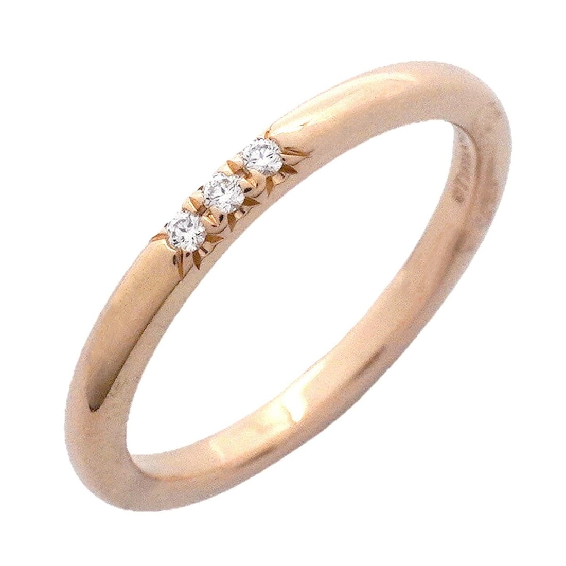 Tiffany & Co. Forever Ring, 3PD, 18KPG Pink Gold, Diamond, Size 7.5, Women's (1 of 13)