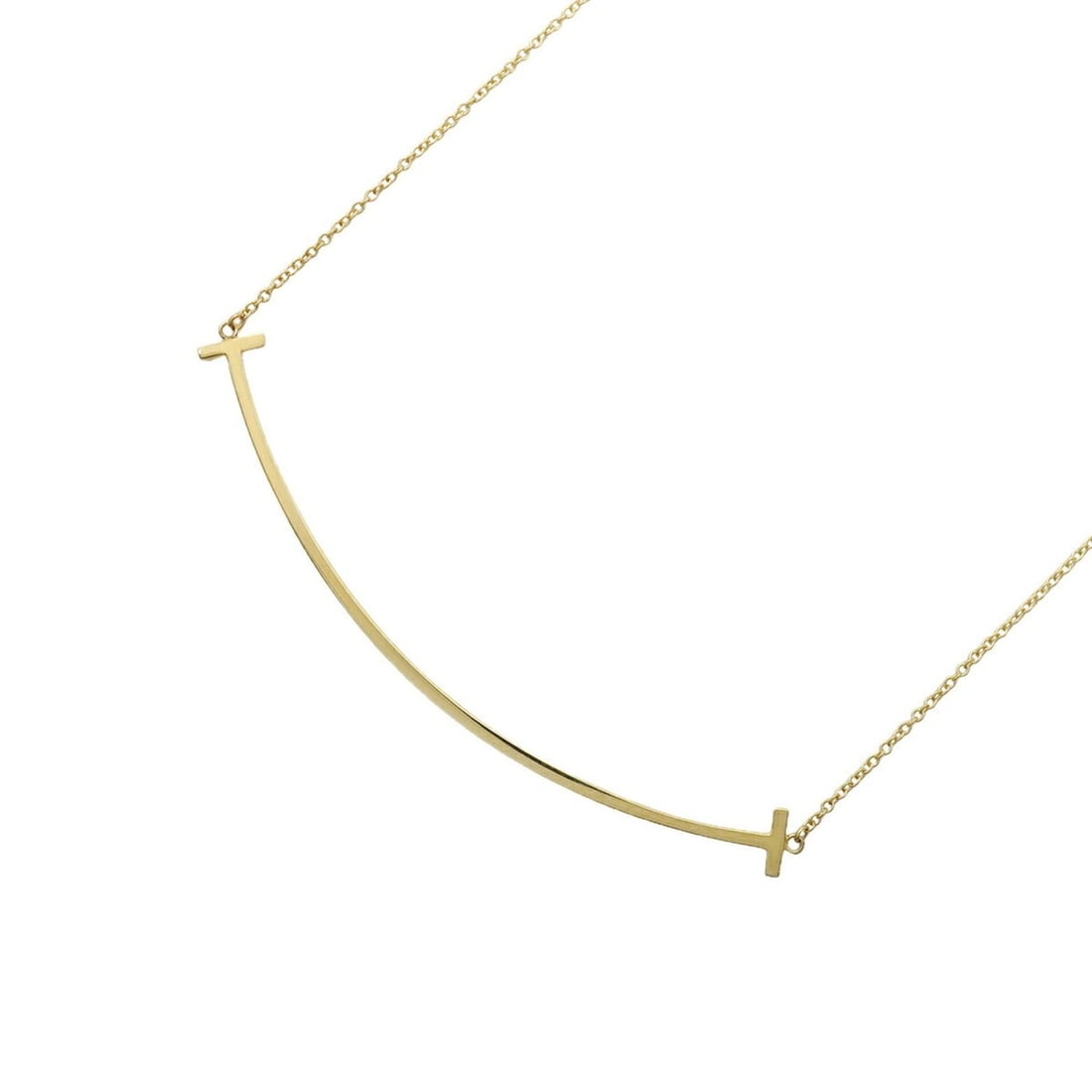 Tiffany & Co. T Smile Large 18K Yellow Gold Necklace for Women