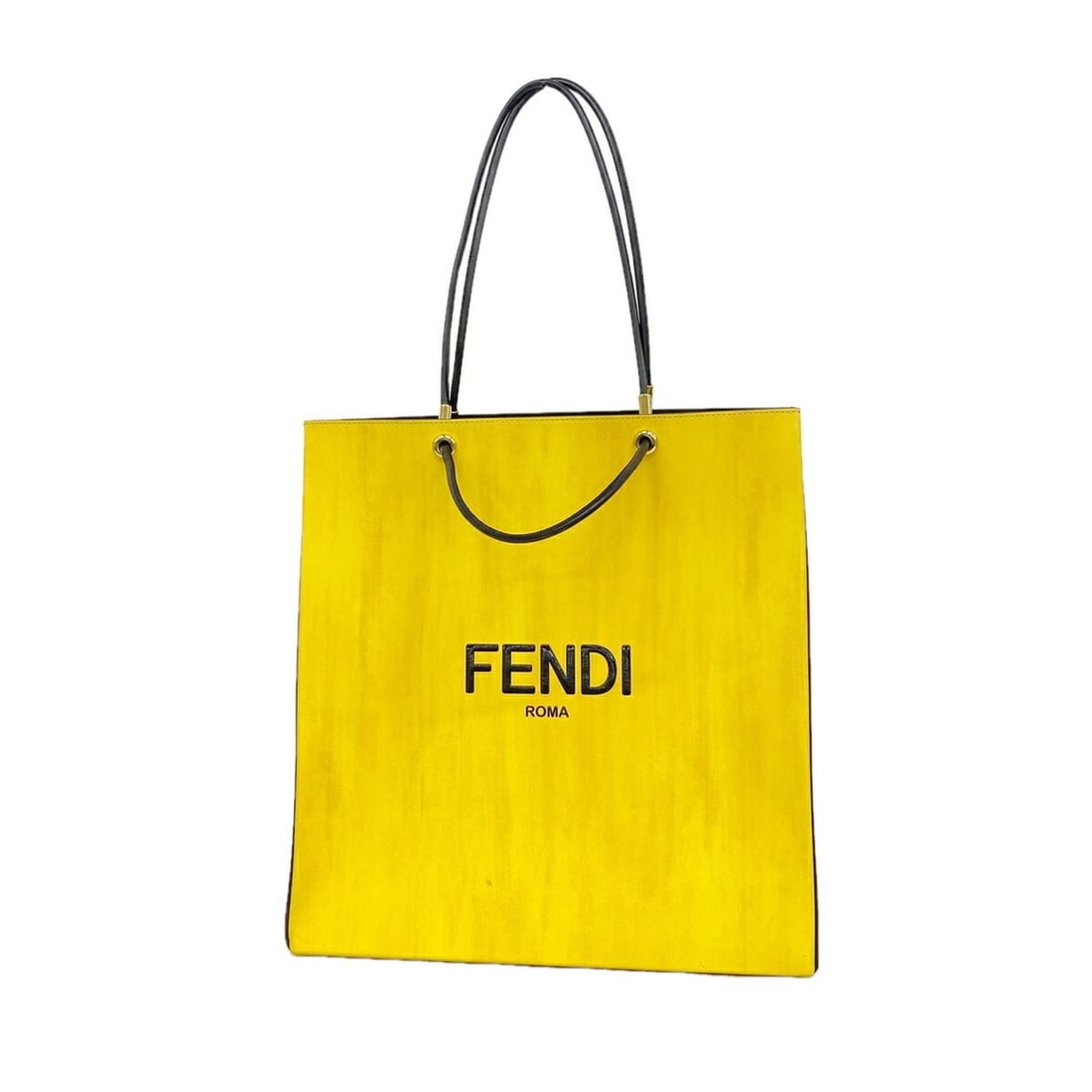 Fendi Tote Bag, Leather, Yellow, Women's: --- Catalog ---Category: SizeSize (HxWxD): 35cm x 33cm x 14cm / 13.77'' x 12.99'' x 5.51''Category: DesignType: Tote bagColor: YellowGender: WomenMaterial: Leather Hardware Color: GoldCategory: Genera