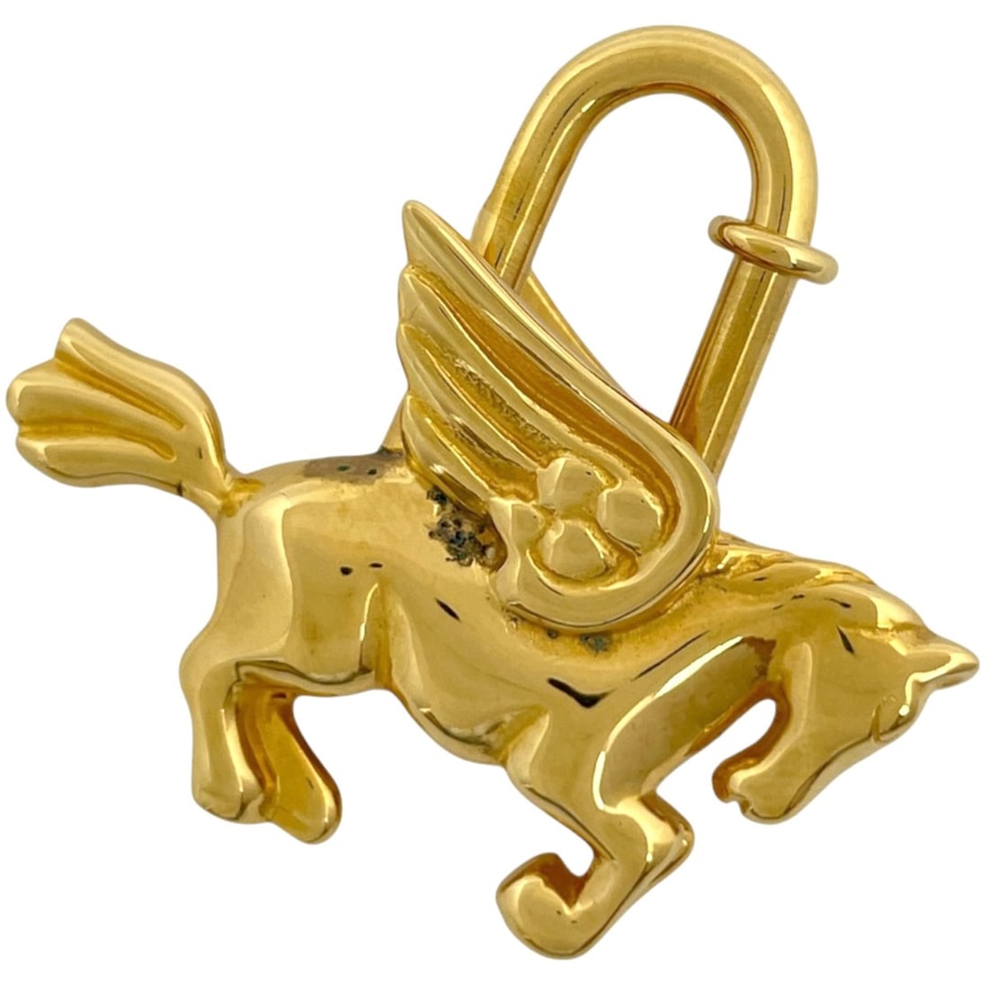 Hermes HERMES Bag Charm Pegasus Cadena Pendant Top GP Gold Women's: --- Catalog ---Category: SizePendant Size: 33mm x 35mm / 1.29'' x 1.37''Category: DesignColor: GoldGender: WomenMaterial: Gold platingNecklace Type: PendantCategory: GeneralBrand: Hermes--- Item List 