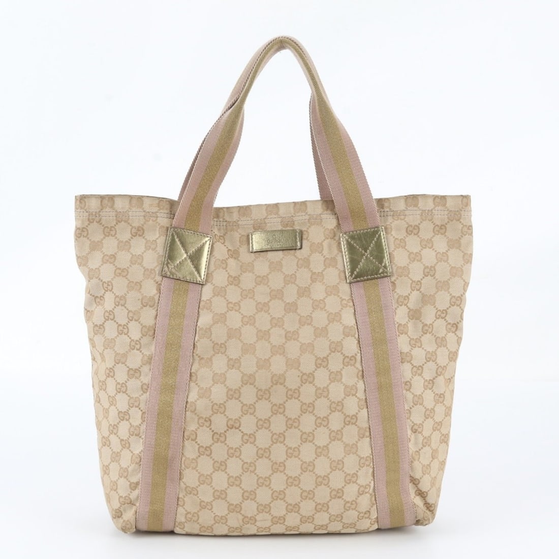 Gucci GG Canvas 189669 Leather Tote Bag Shoulder Handbag for Women: --- Catalog ---Category: SizeSize (HxWxD): 37cm x 32cm x 10cm / 14.56'' x 12.59'' x 3.93''Category: DesignType: Handbag, Shoulder bag, Tote bagColor: Brown, GoldGender: WomenMaterial: Leather , Canvas
