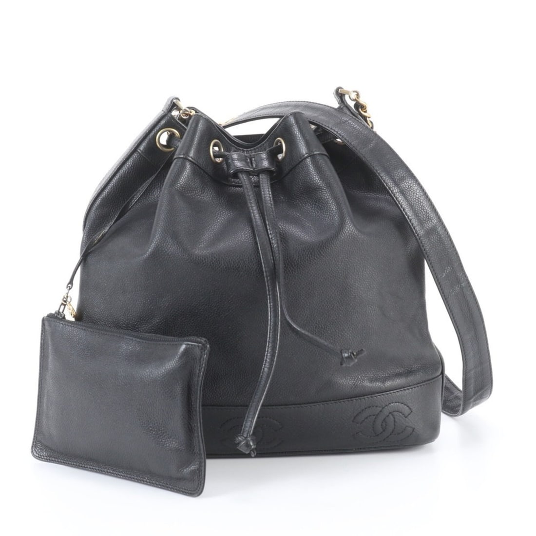 Chanel Caviar Skin Leather Triple Coco Shoulder Bag with Serial Seal for Women: --- Catalog ---Category: SizeSize (HxWxD): 30cm x 30cm x 10cm / 11.81'' x 11.81'' x 3.93''Category: DesignType: Shoulder bagColor: BlackGender: WomenMaterial: Leather Category: GeneralBrand: ChanelCou