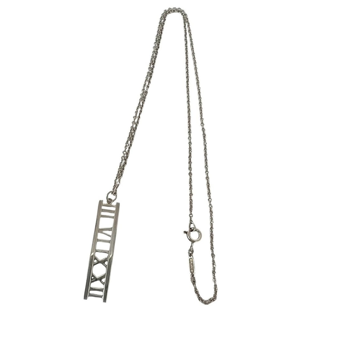 TIFFANY&Co. Tiffany Vintage Atlas Bar Necklace, Sterling Silver 925, Accessory, 127-8: --- Catalog ---Category: SizePendant Size: 35mm x 8mm / 1.37'' x 0.31''Neck Circumference: 45.5 cm / 17.91''Category: DesignColor: SilverGender: WomenMaterial: Silver 925Necklace Type: NecklaceCategor
