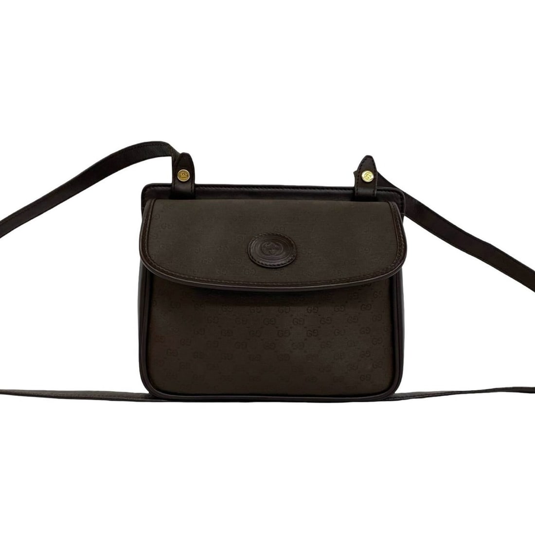 GUCCI Vintage Micro GG Logo Leather Shoulder Bag/Sacoche (Brown, 51006): --- Catalog ---Category: SizeSize (HxWxD): 14.5cm x 18.5cm x 8.5cm / 5.7'' x 7.28'' x 3.34''Category: DesignType: Shoulder bagColor: BrownGender: WomenMaterial: Leather , PVC Category: GeneralBrand: G