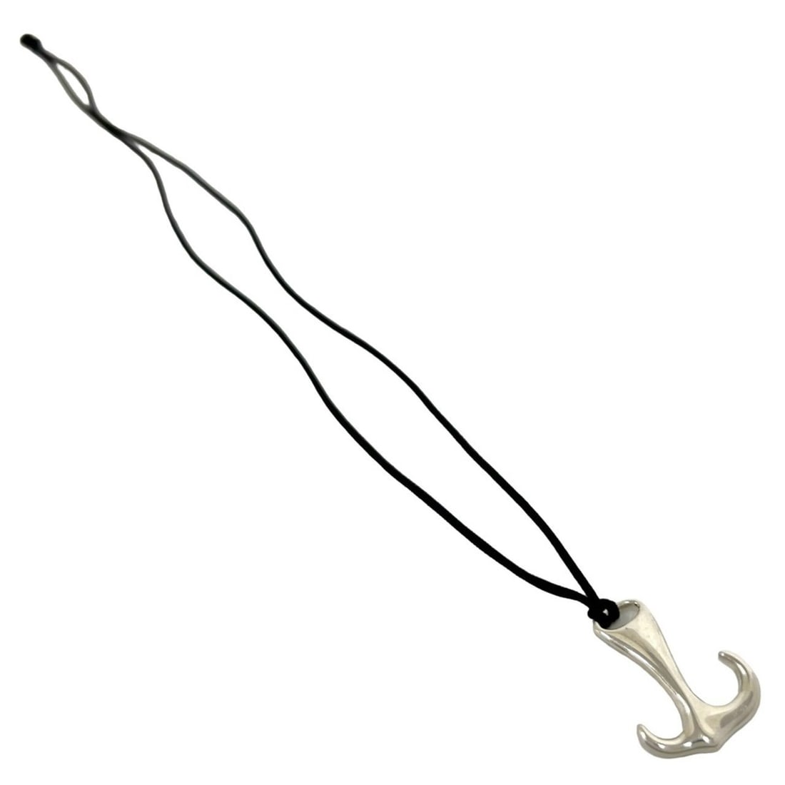 TIFFANY&Co. Tiffany Vintage Silver Anchor Silk Cord Necklace, Sterling 925, Accessory 16873: --- Catalog ---Category: SizePendant Size: 25mm x 19mm / 0.98'' x 0.74''Neck Circumference: 27.6 cm / 10.86''Category: DesignColor: SilverGender: WomenMaterial: Silver 925Necklace Type: NecklaceCatego