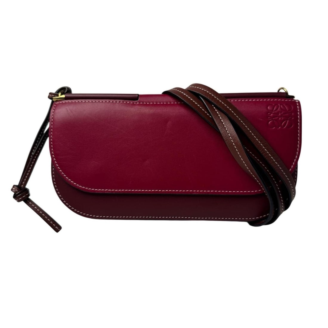 Loewe Gate Pochette Shoulder Bag Wallet, Bordeaux Leather, Crossbody for Women
