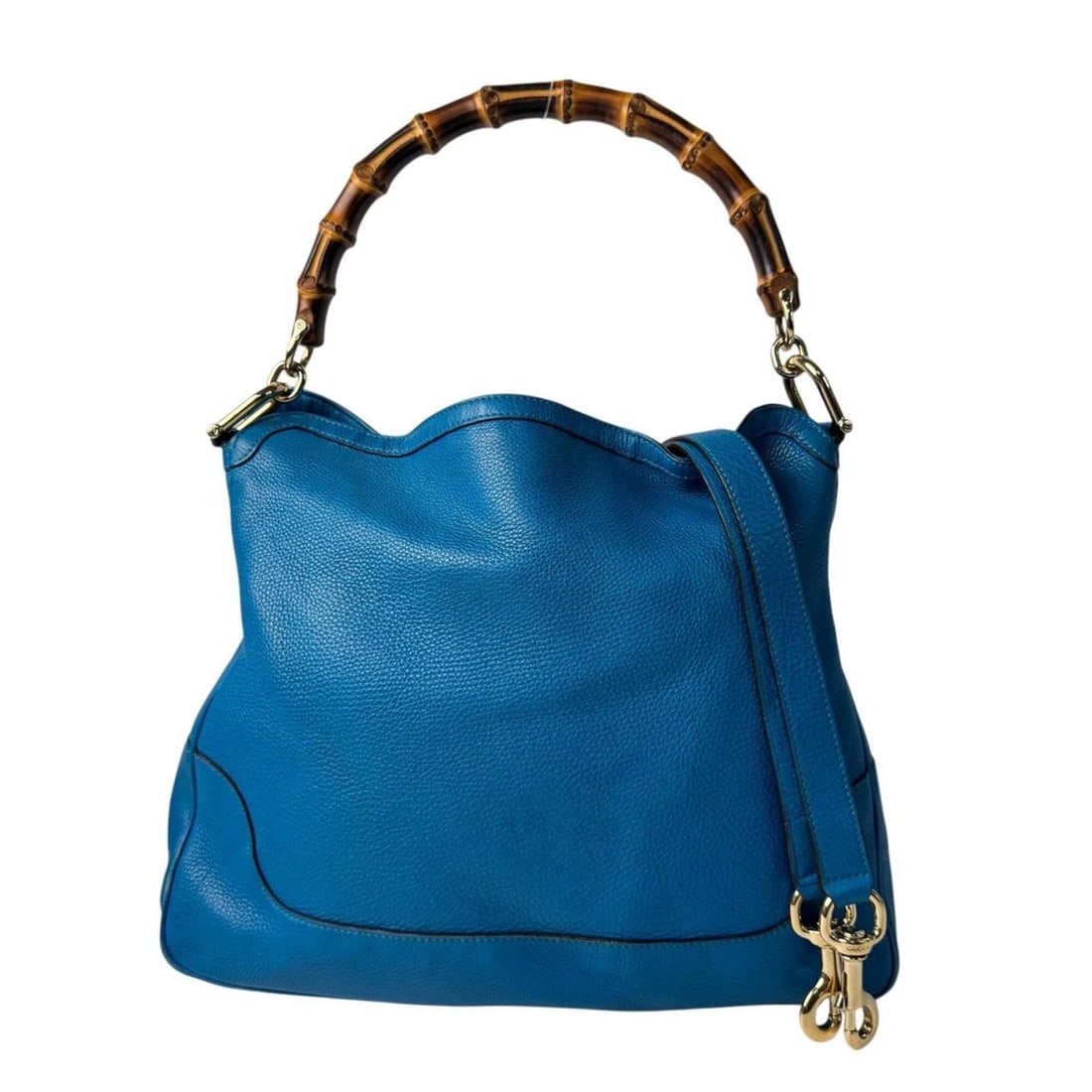 Gucci Bamboo Diana 2-way Leather Shoulder Bag/Handbag, Blue, 282315, Crossbody, Women's: --- Catalog ---Category: SizeSize (HxWxD): 33cm x 38.5cm x 8cm / 12.99'' x 15.15'' x 3.14''Category: DesignType: Handbag, Shoulder bagColor: BlueGender: WomenMaterial: Leather , Bamboo Category: Gener