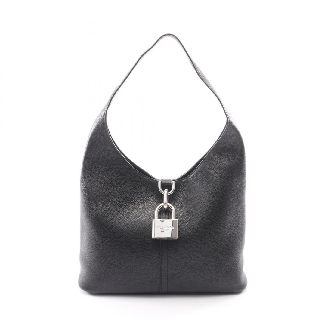 Balenciaga LOCKER NORTH-SOUTH Medium Hobo Bag Shoulder Handbag Leather Men's Black 771636 (1 of 11)