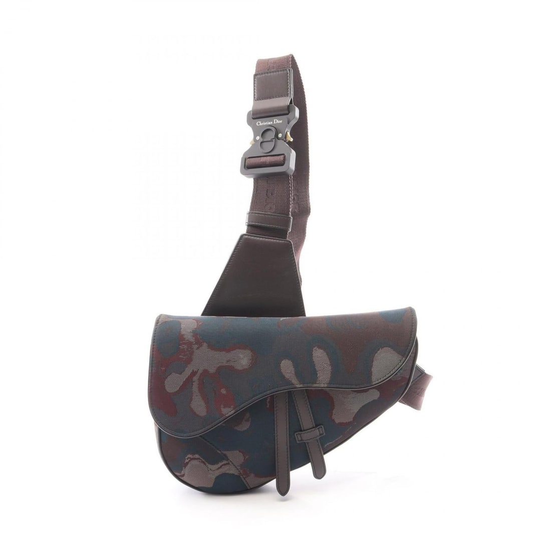 Christian Dior Dior x Peter Doig Saddle Bag, Waist Body Handbag, Canvas, Leather, Men's,