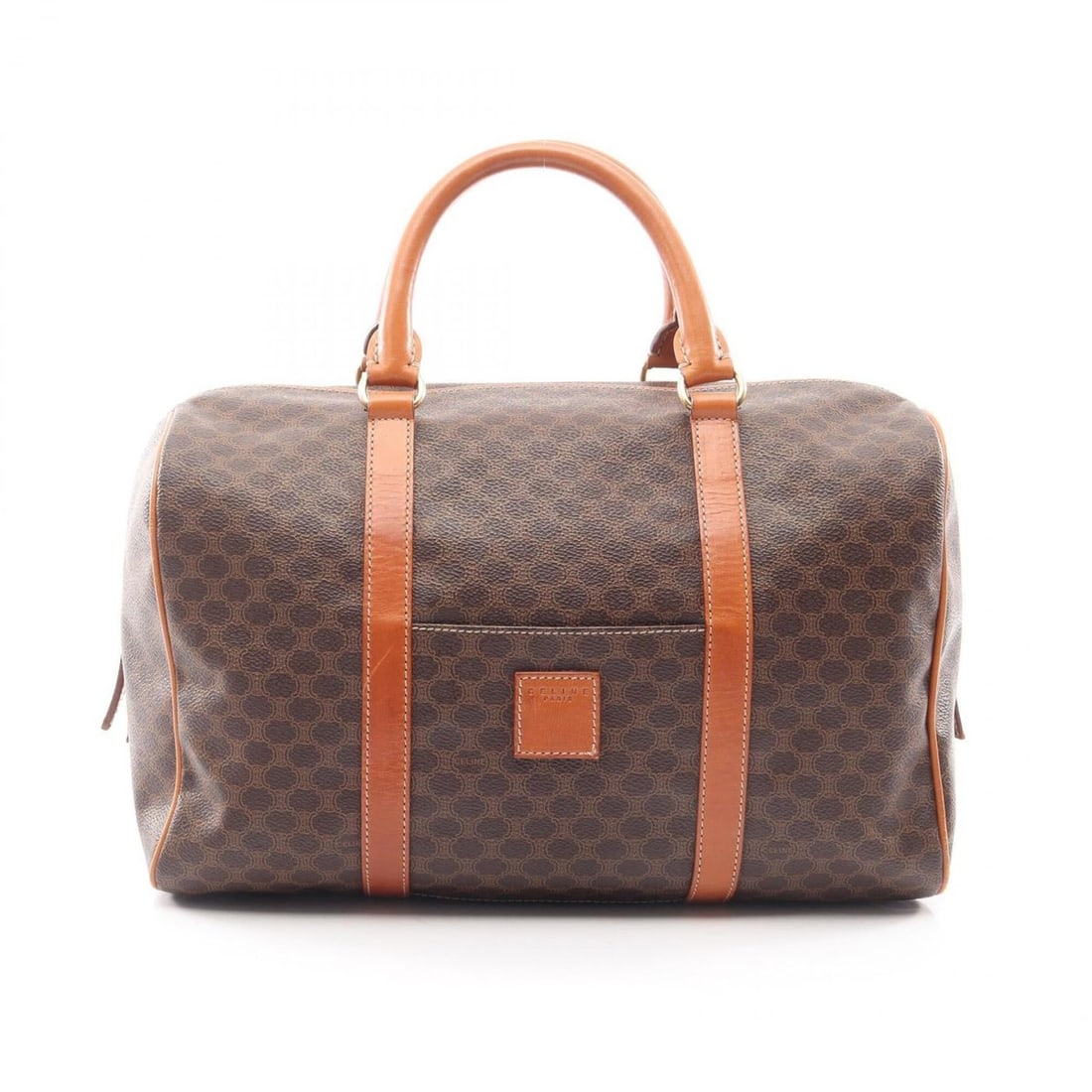 Celine Macadam Handbag, Coated Canvas Leather, Women's, Brown/Beige: --- Catalog ---Category: SizeSize (HxWxD): 22cm x 34cm x 16cm / 8.66'' x 13.38'' x 6.29''Category: DesignType: HandbagColor: Beige, BrownGender: WomenMaterial: Coated canvas , Leather Category: Genera