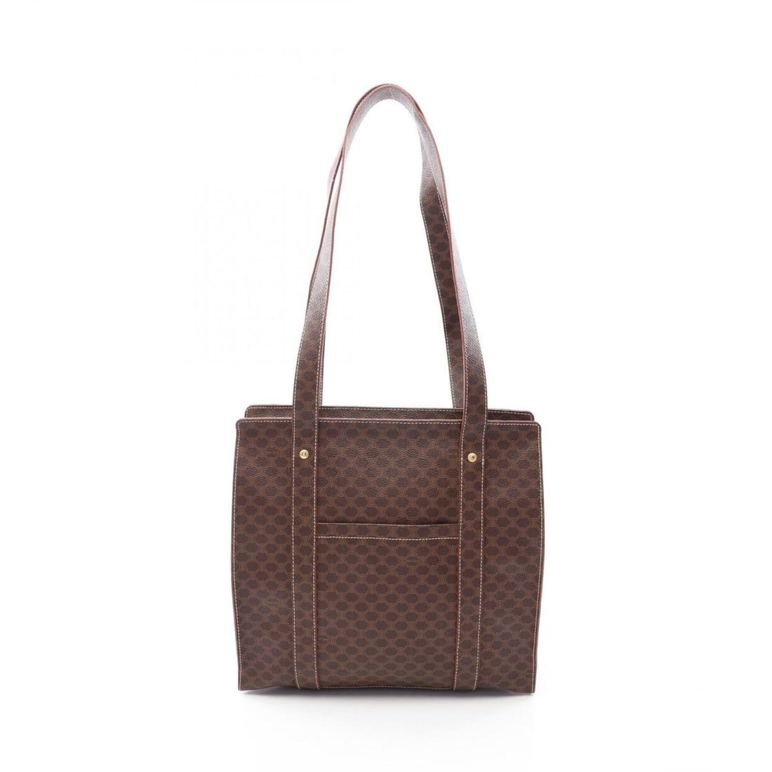 Celine Macadam Tote Bag, Handbag, Coated Canvas Leather, Women's, Brown