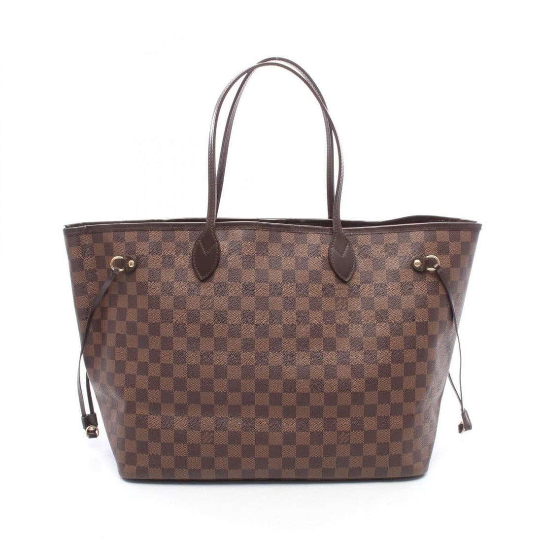 Louis Vuitton Neverfull GM Damier Ebene Tote Bag Handbag Coated Canvas Leather Women's Brown N51106