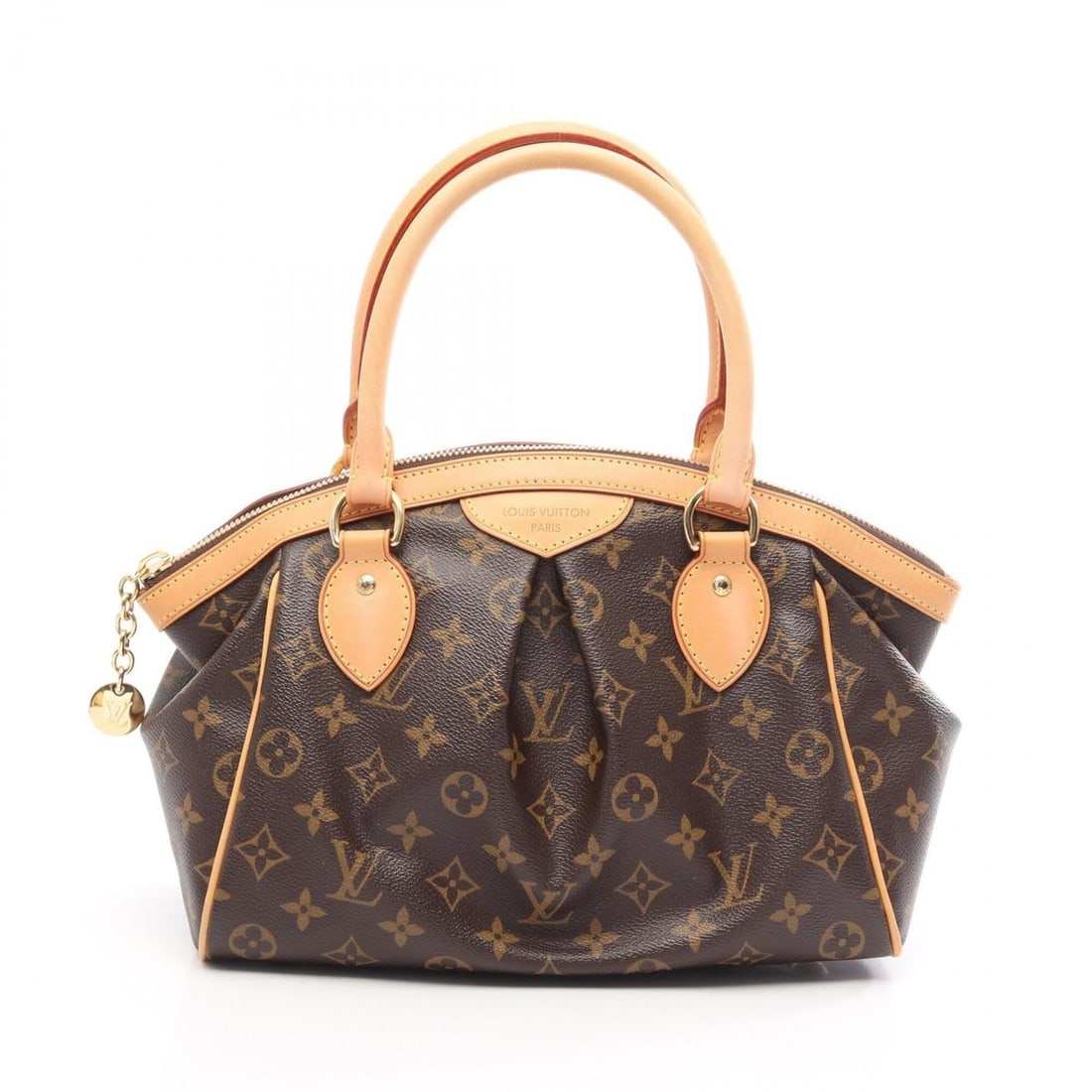 Louis Vuitton Tivoli PM Monogram Handbag, Coated Canvas and Leather, Pattern, Women's, Brown, M40143