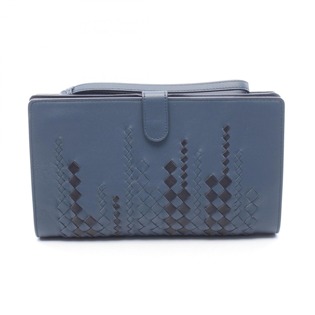 Bottega Veneta Micro Macro Second Bag Clutch Handbag Lambskin Leather Men's Blue/Black: --- Catalog ---Category: SizeSize (HxWxD): 14cm x 23cm x 3.5cm / 5.51'' x 9.05'' x 1.37''Category: DesignType: Clutch bagColor: Black, BlueGender: MenMaterial: Leather Leather/Fur Type: LambskinCatego